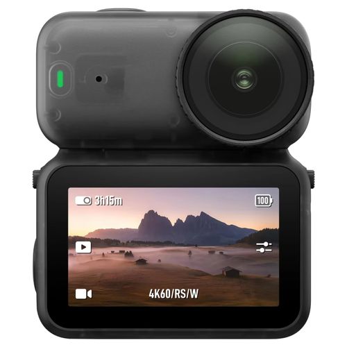 Câmera nova Osmo Nano Standard Combo 128GB, sensor com lente de ângulo amplo de 143 graus, impermeável até 10 metros e estabilização anti-vibração
