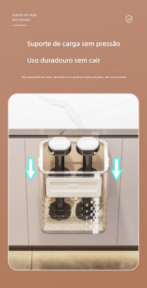 Lixeira de Parede para Cozinha, Dobrável, Recipiente para Resíduos Orgânicos, Armazenamento em Espaço Estreito, Fixação Adesiva sem Marcas, Ideal para Armários e Banheiros