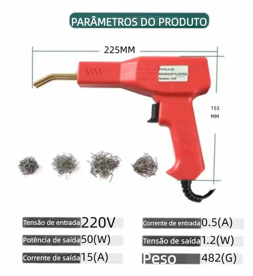 Pistola de Solda para Reparo de Pára-choques de Plástico