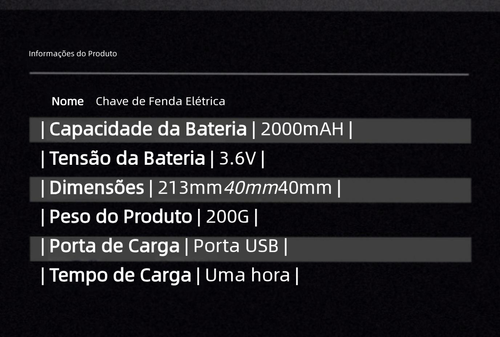 Chave de Fenda Elétrica Sem Fio Mini 3,6V, Bateria 2000mAh, Furadeira Multifuncional Doméstica com Brocas