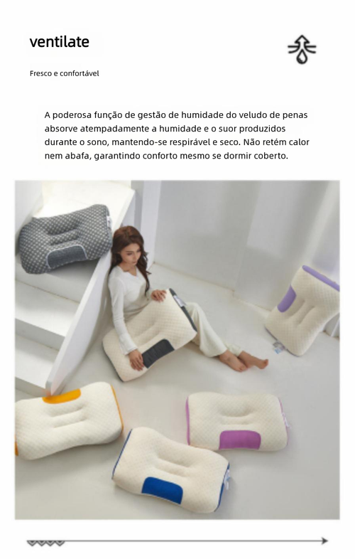 Almofada de Massagem SPA para Pescoço, Auxilia o Sono, Modelo para Hotel e Uso Doméstico, para Adultos