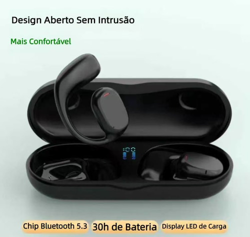 Auriculares Bluetooth Sem Fio Pretos