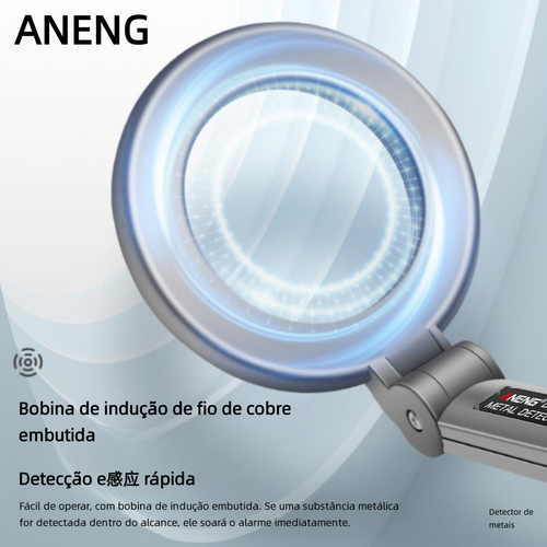 Detector de Metais Portátil, Alta Sensibilidade, Aparelho de Rastreio para Segurança, Detecção Externa e de Celulares