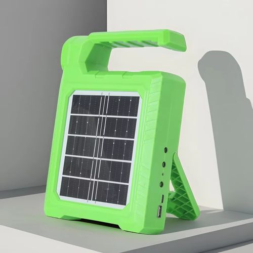 Carregador Portátil Solar, 2400mAh, Bateria Recarregável 18650, Lanterna de Liga de Alumínio, com 2 Lâmpadas LED Brinde
