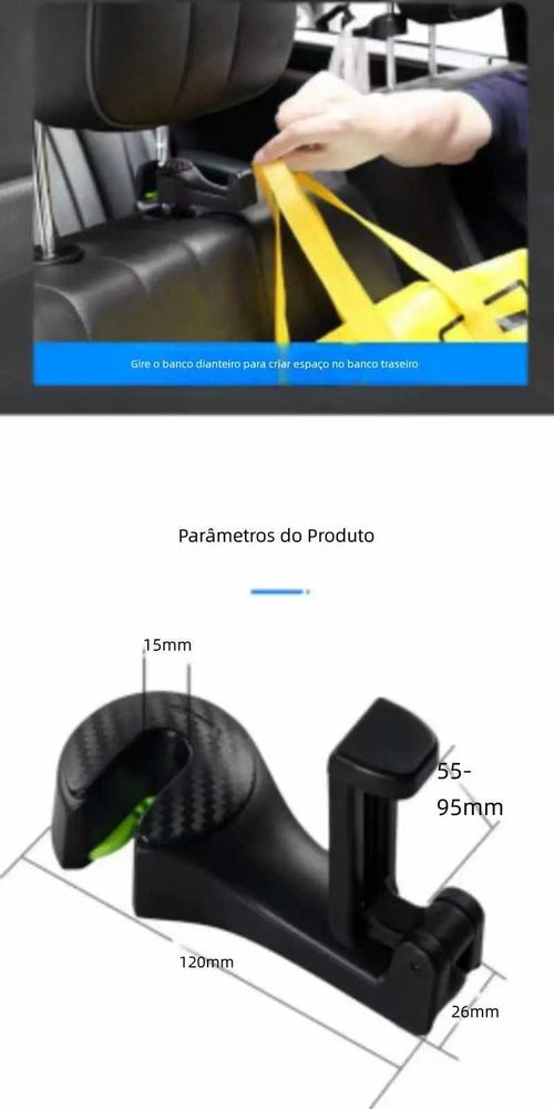 Ganchos para Carro Multifuncionais