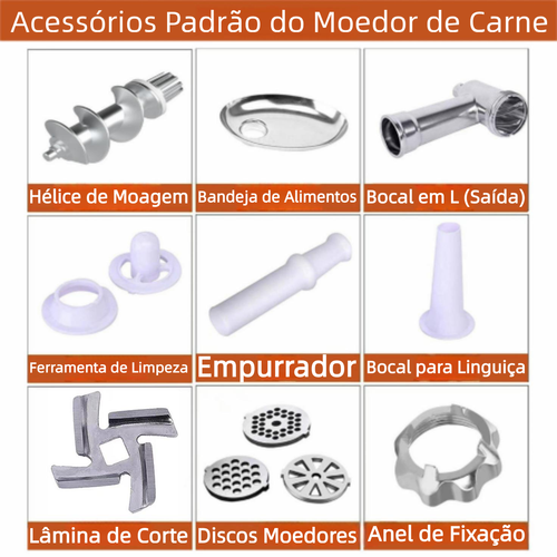 Moedor de carne elétrico multifuncional