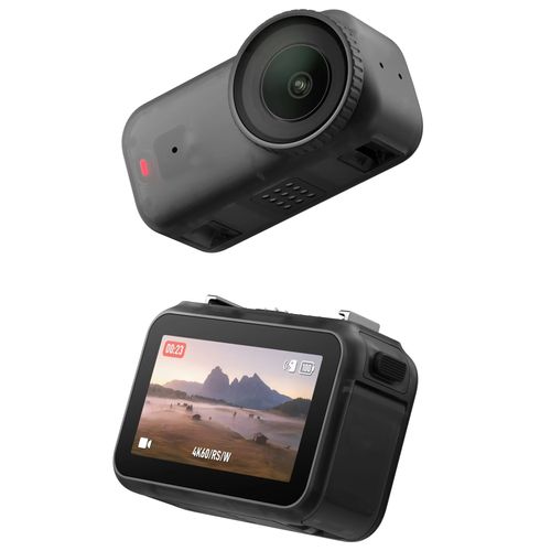 Câmera nova Osmo Nano Standard Combo 128GB, sensor com lente de ângulo amplo de 143 graus, impermeável até 10 metros e estabilização anti-vibração