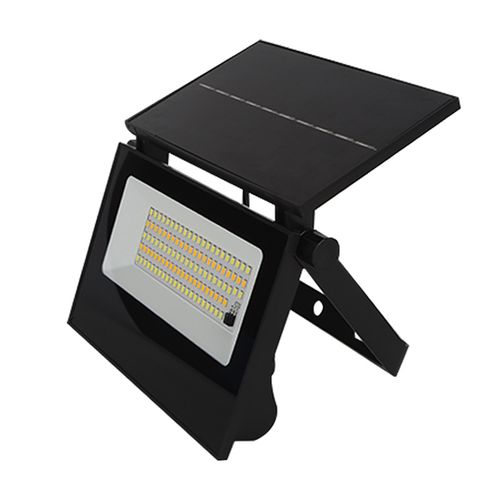 Projetor LED Solar Dobrável | IP65 Impermeável | Sensor de Movimento | Regulável + Controle Remoto | Ra 90 | Para Jardim e Parede Externa