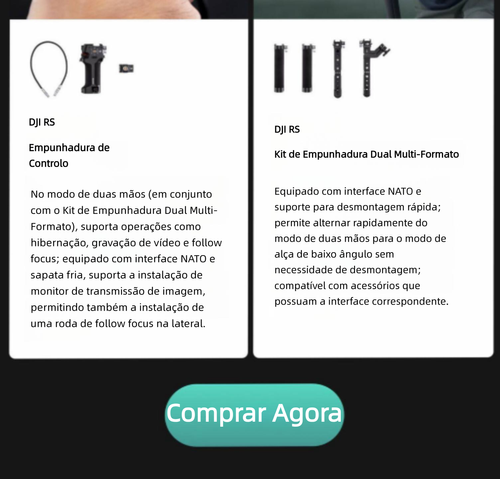 Estabilizador de câmera portátil DJI RS 4 Ronin, gimbal de três eixos com anti-vibração para gravação de imagens