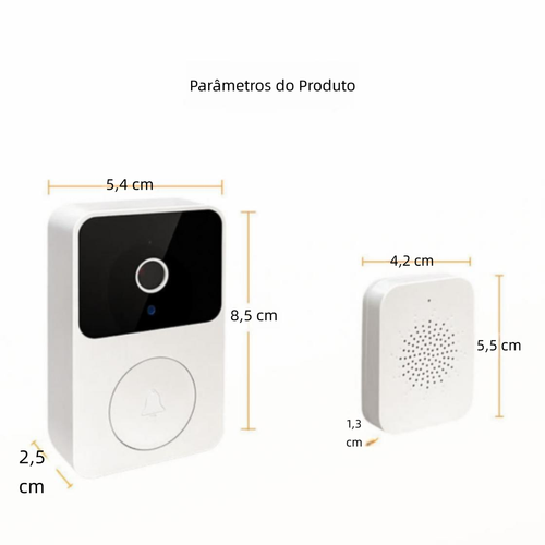 Campainha de vídeo sem fio com interfone