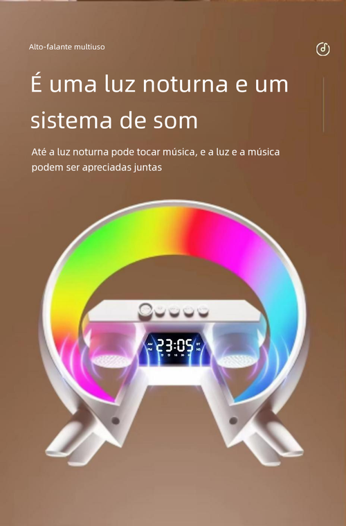 Luz Ambiente com Alto-falante Bluetooth