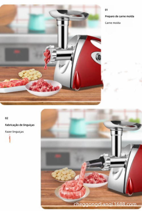 Moedor de carne elétrico multifuncional