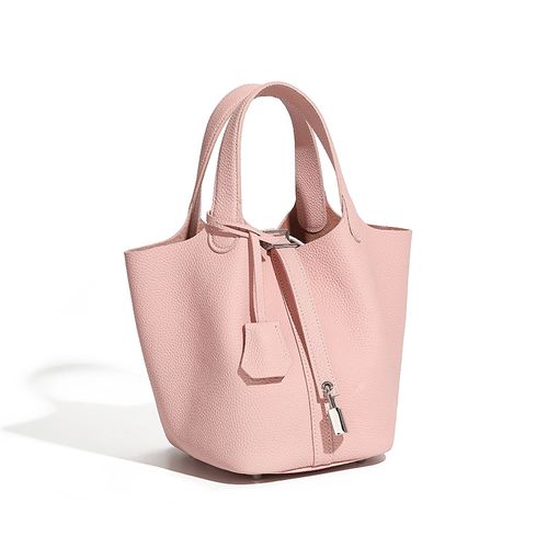 Bolsa balde de couro genuíno