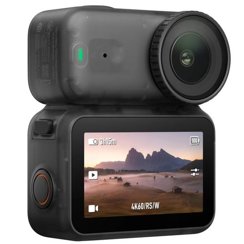 Câmera nova Osmo Nano Standard Combo 128GB, sensor com lente de ângulo amplo de 143 graus, impermeável até 10 metros e estabilização anti-vibração