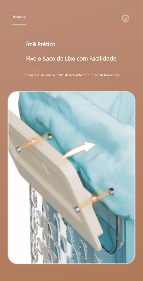 Lixeira de Parede para Cozinha, Dobrável, Recipiente para Resíduos Orgânicos, Armazenamento em Espaço Estreito, Fixação Adesiva sem Marcas, Ideal para Armários e Banheiros