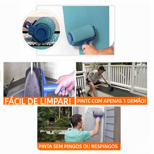 Rolo de pintura de esponja sem costura conjunto multifuncional cinco em um