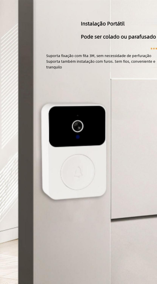 Campainha de vídeo sem fio com interfone