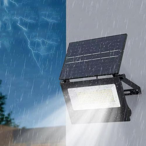 Projetor LED Solar Dobrável | IP65 Impermeável | Sensor de Movimento | Regulável + Controle Remoto | Ra 90 | Para Jardim e Parede Externa