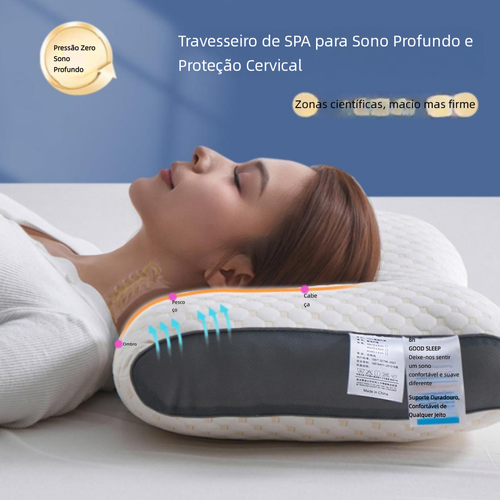 Almofada de Massagem SPA para Pescoço, Auxilia o Sono, Modelo para Hotel e Uso Doméstico, para Adultos