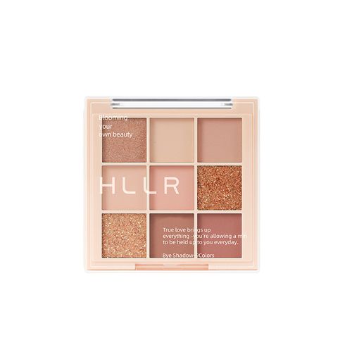 Paleta de 9 Cores de Sombras Taro e Café com Leite, Fosca, Brilho e Glitter Fino