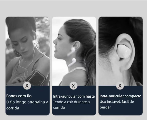 Auriculares Bluetooth Sem Fio Pretos