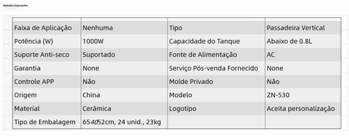 Vaporizador de Roupas Portátil de Mão, Uso Seco e Úmido, 1000W, com Proteção contra Queima a Seco, Mini e Compacto para Uso Doméstico