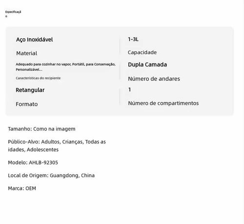 Lancheira (conjunto de 4 peças)