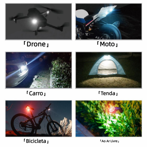Luz Estroboscópica M3 LED Controlo Remoto, Luz de Voo Noturno para Drone, Moto, Carro e Bicicleta