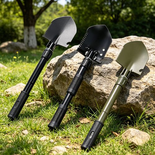 Pá militar dobrável portátil para jardinagem, pesca e emergência, equipamento de aventura ao ar livre