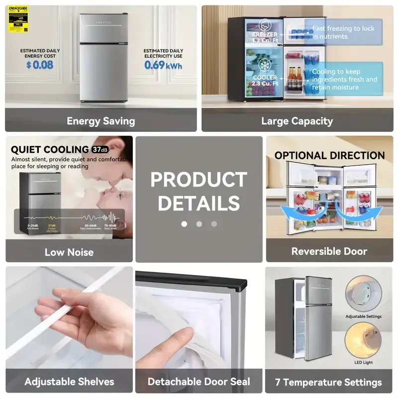 38 Frestec 3.5 Cubic Feet Mini Fridge