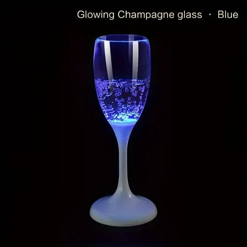 5 Glowing champagne glass