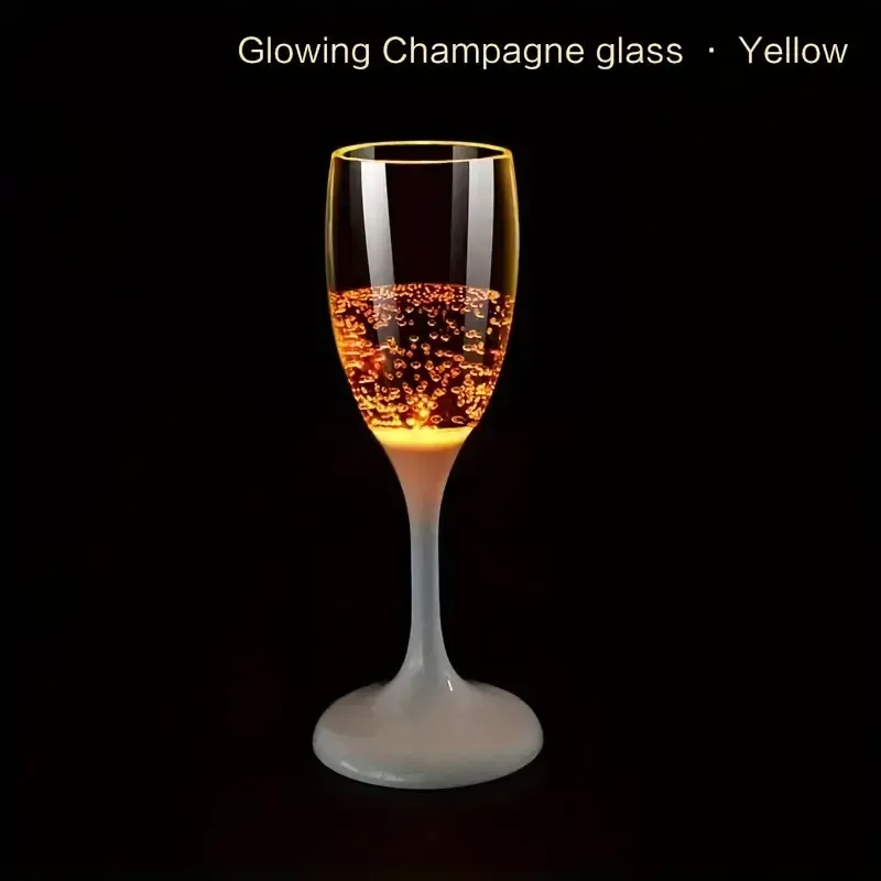 5 Glowing champagne glass
