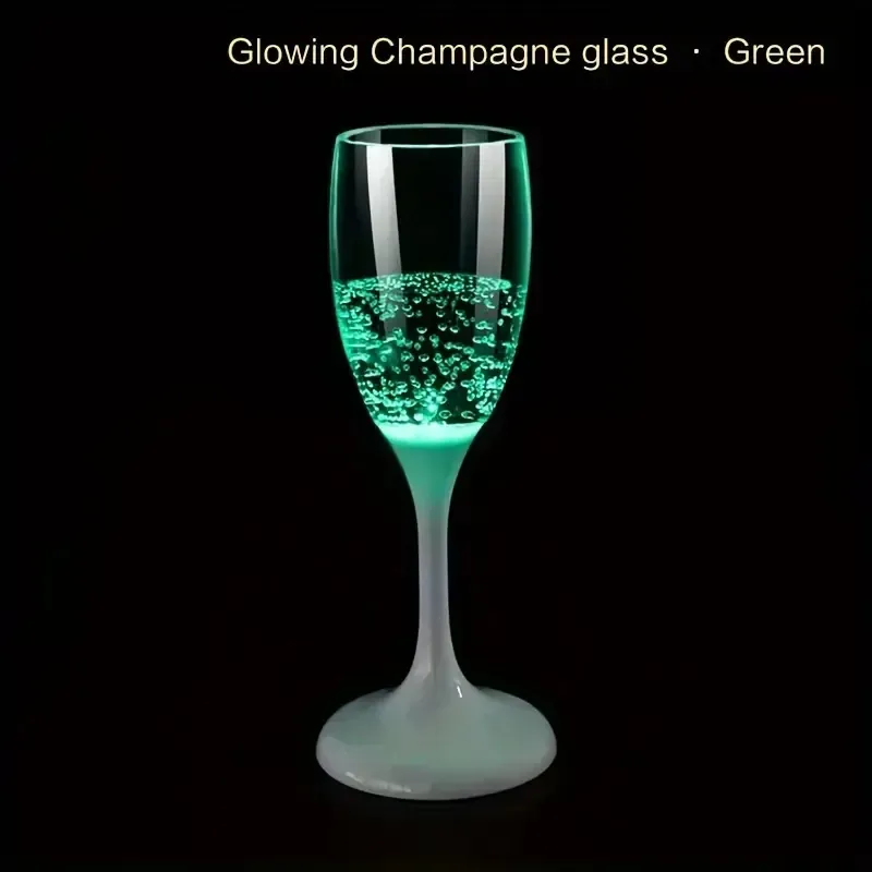 5 Glowing champagne glass