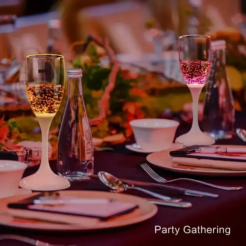 5 Glowing champagne glass