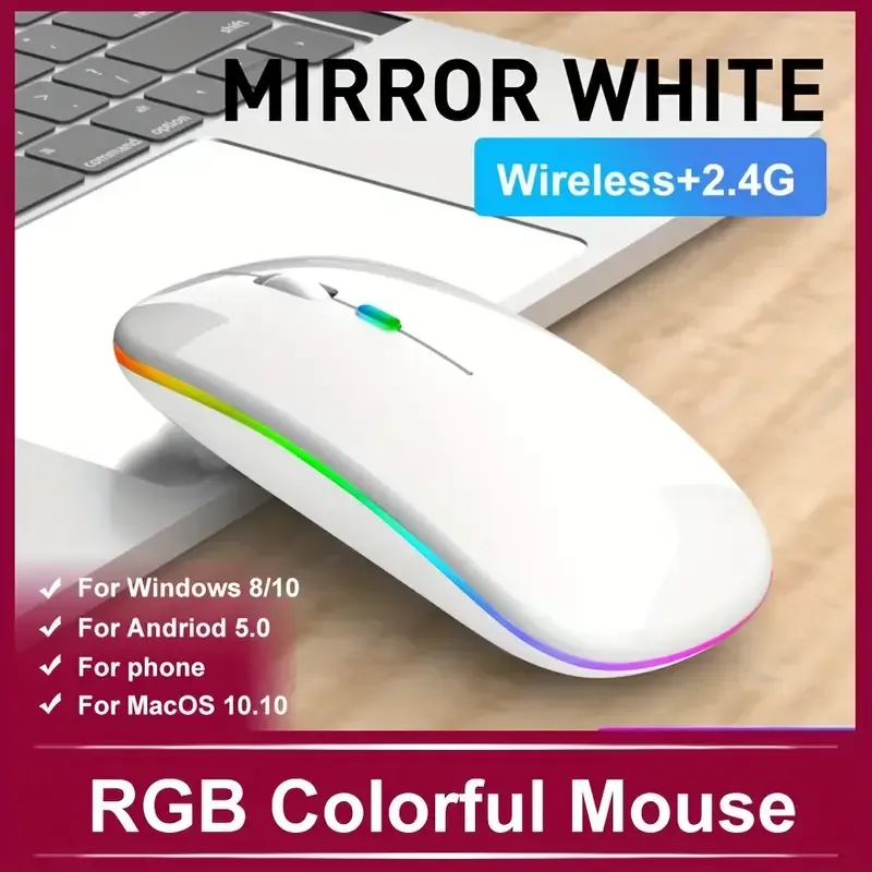 5 Lumière LED de la souris Bluetooth sans fil