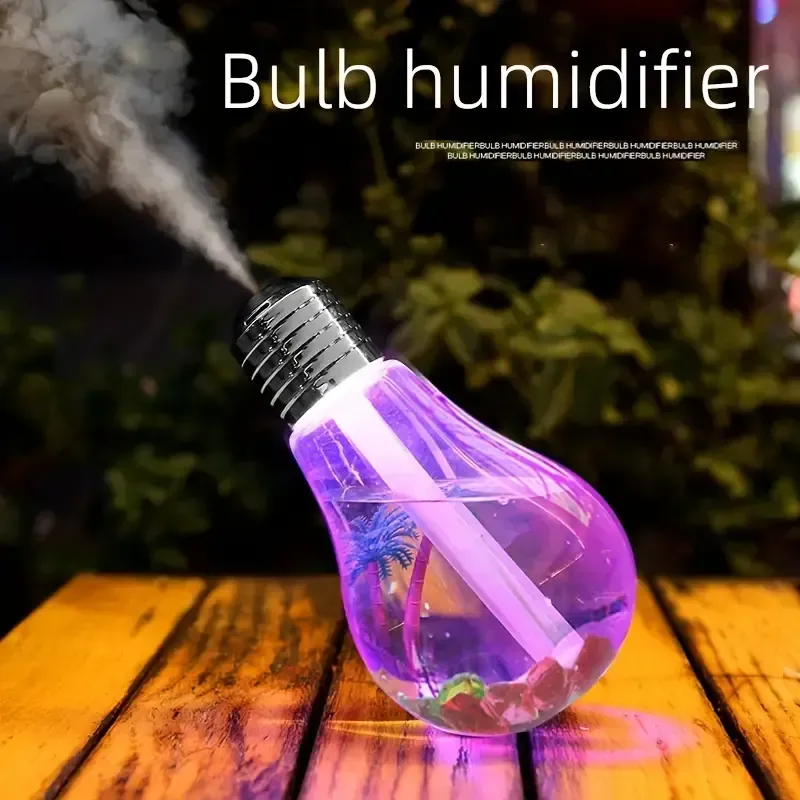 76 Humidificateur à ampoule de couleur silencieuse