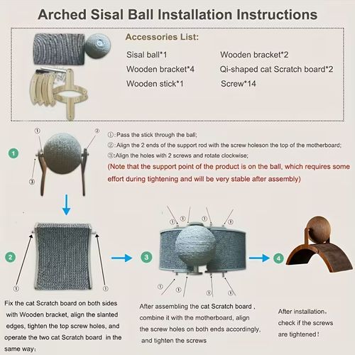 Cats scratching ball toy