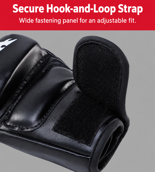 Black Fingerless MMA Training Gloves