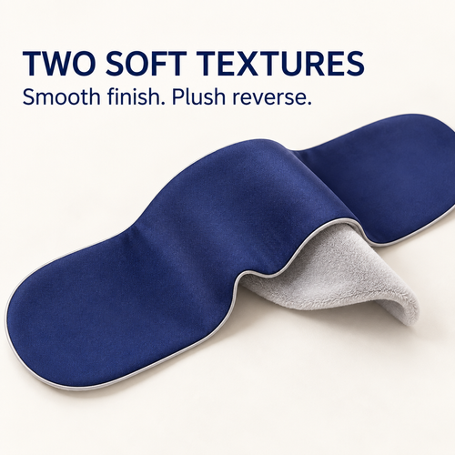 Navy Weighted Eye Mask for Rest & Travel