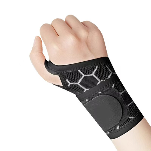 Black Honeycomb Wrist Support with Adjustable Strap