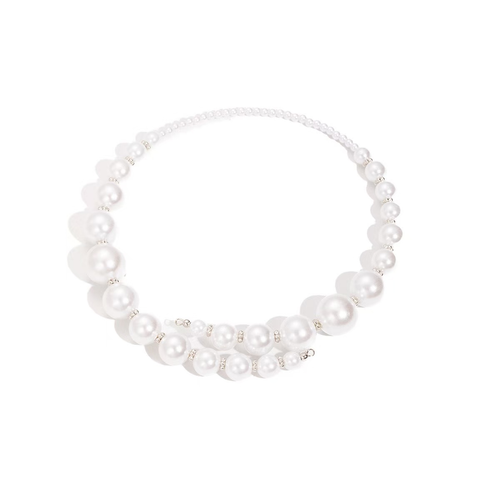 White Pearl-Style Necklace for Women
