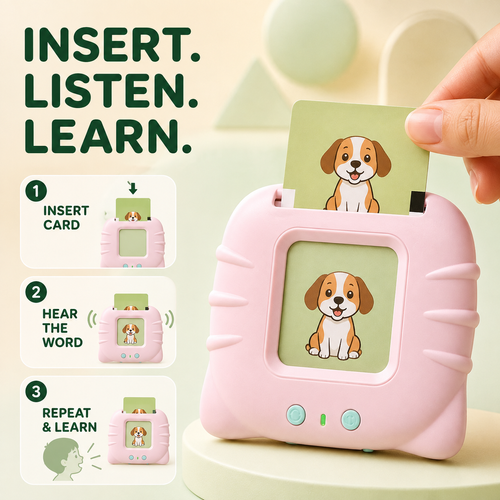 416-Card Chinese-English Talking Flash Card Reader for Kids Ages 3+