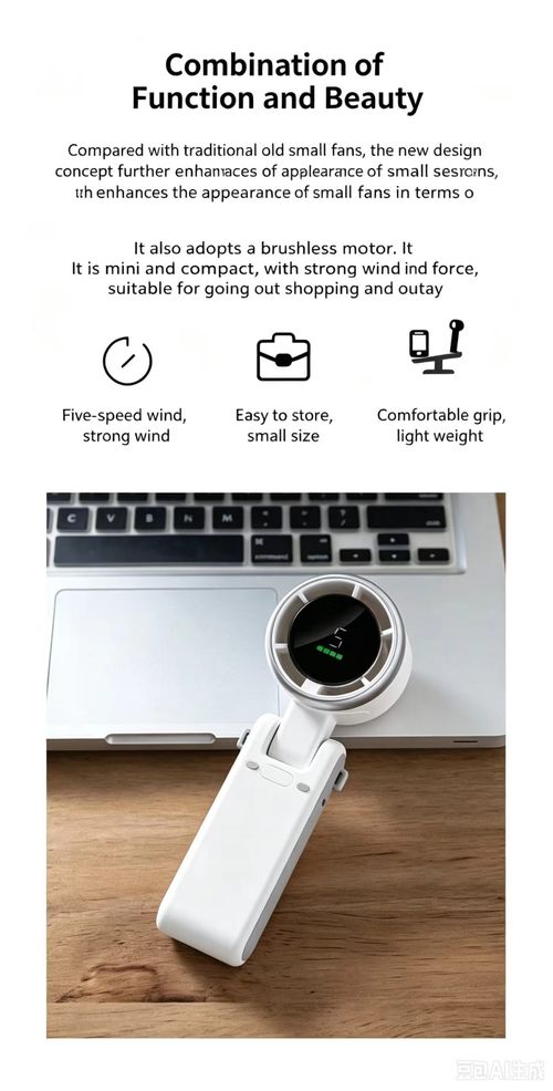 Foldable portable turbo fan, 4000mAh battery