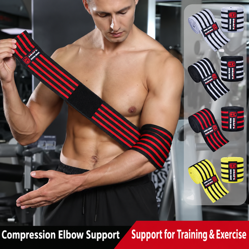Black Adjustable Compression Elbow Wrap - S M L