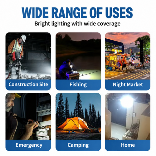 50W Outdoor Solar Flood Light with Adjustable Panel