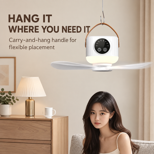 Portable Hanging Fan with Light | Ghana