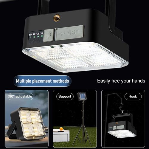 Black Outdoor LED Camping Lamp with Tripod