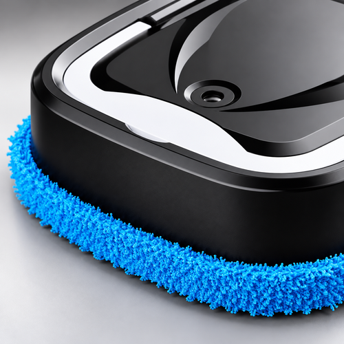 Compact Electric Floor Mop with Spray Mist and Microfibre-Style Pad – Black