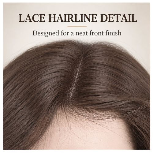 Long Dark-Brown Wavy Wig with Fringe