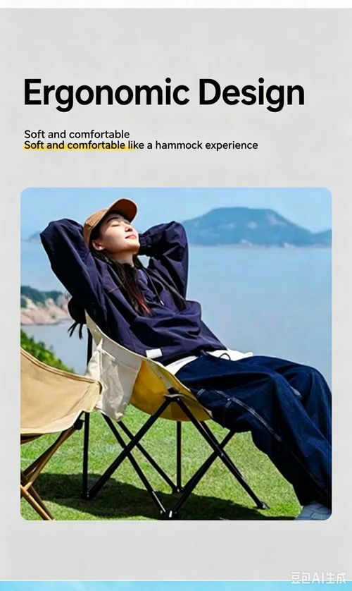 Duty Outdoor Moon Chair Foldable Portable Camping Seat for Picnic Beach Garden